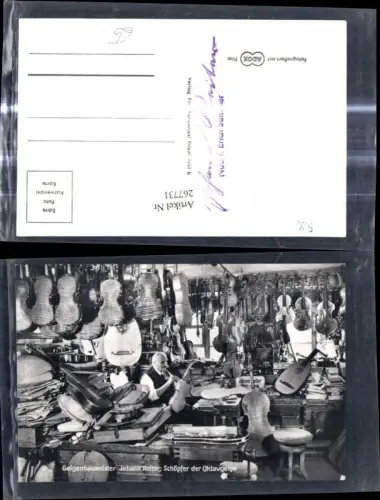 267731,Foto Ak Geigenbaumeister Johann Reiter Schöpfer d. Oktavgeige Musik