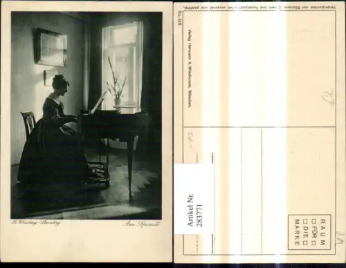 283771,Am Spinett Frau Instrument Musik