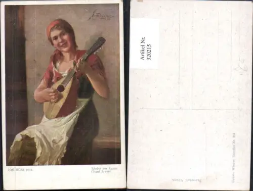 320215,Künstler Ak Jos. Süss Lieder zur Laute Frau Mignon Musik