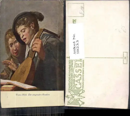 320233,Künstler Ak Frans Hals Die singenden Knaben Laute Lesen Buch Musik