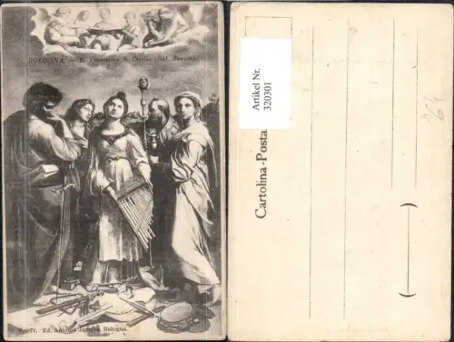 320301,Künstler Ak R. Pinacoteca S. Cecilia Panflöte Instrumente Musik