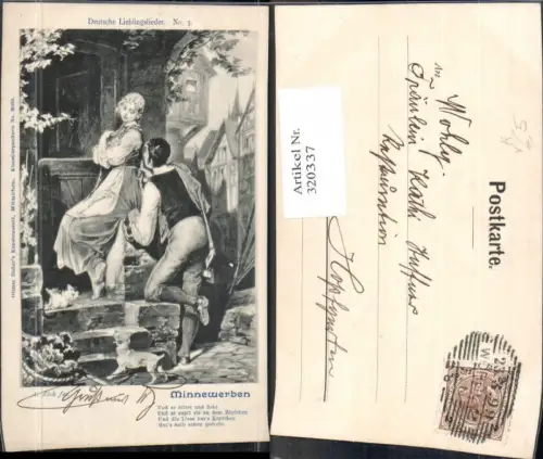 320337,Künstler Ak A. Zick Minnewerben Deutsche Liebeslieder 3 Musik pub Ottmar Zieher 2038