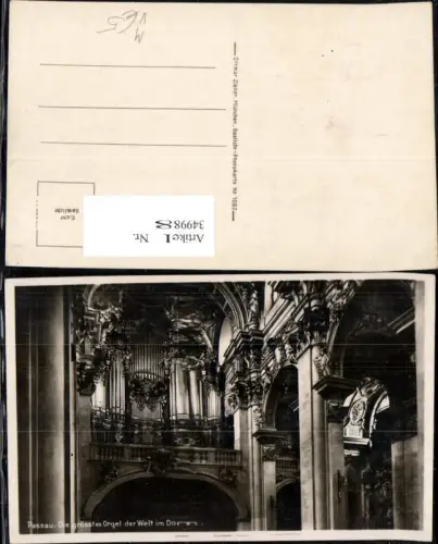 349988,Foto Ak Passau die größte Orgel d. Welt Dom Musik pub Ottmar Zieher 1092