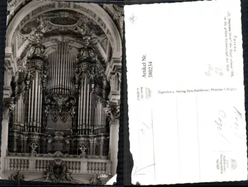 380234,Foto Ak Passau St Stephans-Dom Orgel Musik