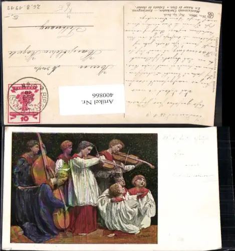 400866,Künstler Ak Prof. Gg. Busch Musizierende Chorknaben Geigen Musikinstrument Musik
