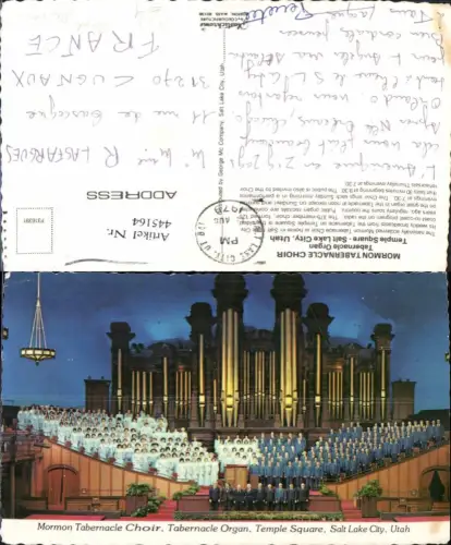 445164,Mormon Tabernacle Choir Tabernacle Organ Orgel Salt Lake City Musikinstrument