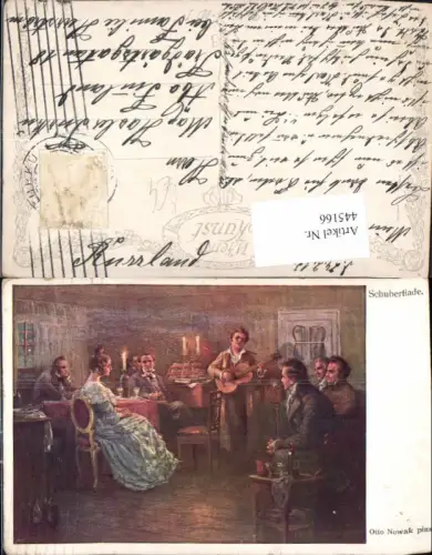 445166,Künstler Ak Otto Nowak Schubertiade Gitarre Musikinstrument pub B.K.W.I. 1127