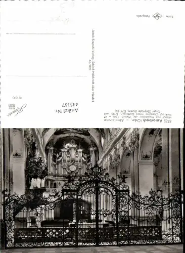 445167,Foto Ak Amorbach Odenwald Abteikirche Orgel Musikinstrument Musik