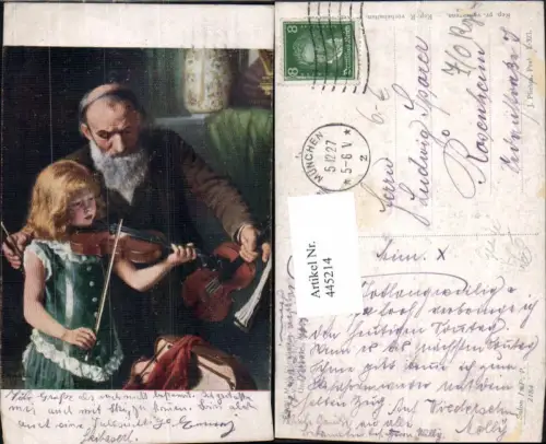 445214,Künstler Ak Ekval Violinunterricht Geige Musikinstrument Musik