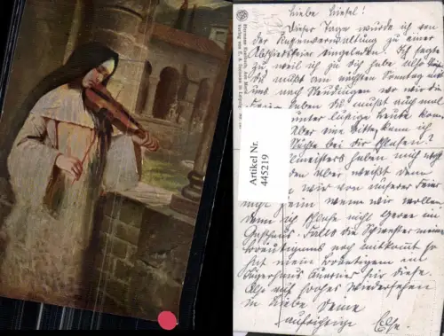 445219,Hermann Kaulbach Ave Maria Nonne Geige Musikinstrument pub E. A. Seemann 141