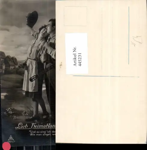 445231,Paar Gitarre Lieb Heimatland Ade Text Musikinstrument pub Photochemie 5804/2