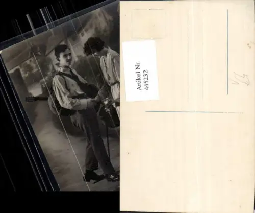 445232,Paar Gitarre Lieb Heimatland Ade Text Musikinstrument pub Photochemie 5804/4