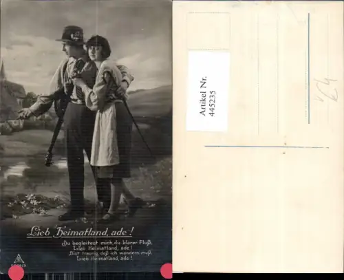 445235,Paar Gitarre Lieb Heimatland Ade Text Musikinstrument pub Photochemie 5804/5