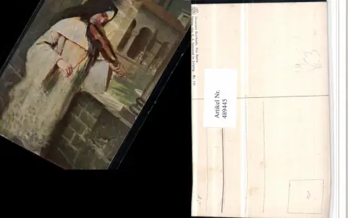 489445,Künstler AK Hermann Kaulbach Ave Maria Nonne Geige Violine