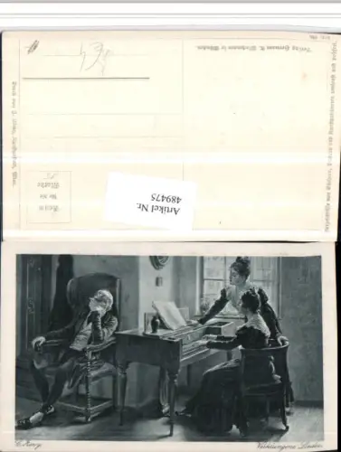 489475,Künstler AK C. Zewy Verklungene Lieder Frau Klavier