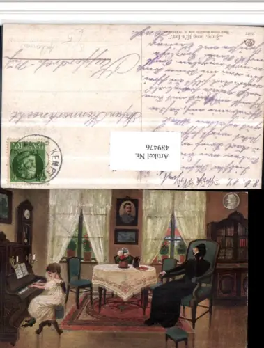 489476,Künstler AK F. Maddalena Lang lang ists her Mädchen Klavier