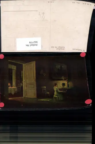 562779,Künstler Ak H. Gehrmann Abendlied Frau Klavier Musikinstrument