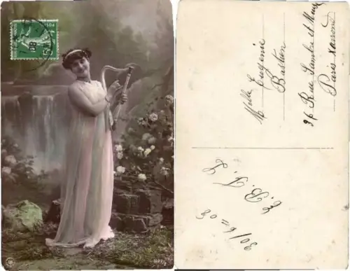 59150,NPG Frau mit Harfe und Kleid