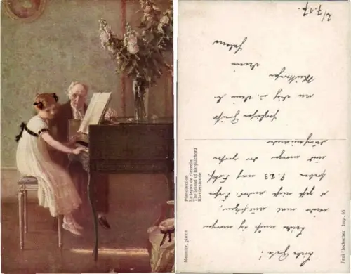 59157,Meunier Pianolesson Klavier Mädchen Klavierstunde