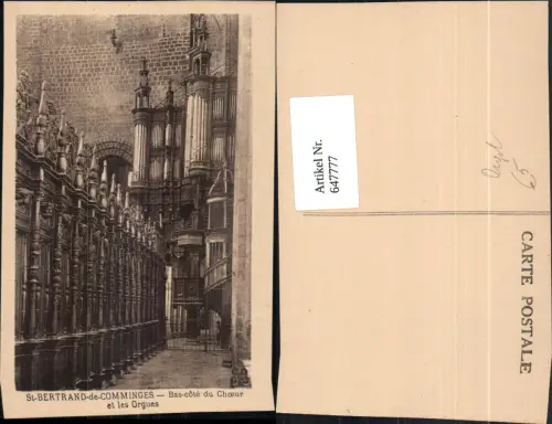 647777,Orgel St-Bertrand-de-Comminges Bas-cote du Choeur et les Orgues France
