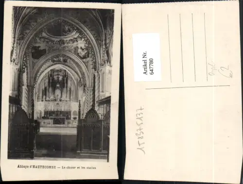 647780,Orgel Abbaye d Hautecombe Le choeur et les stalles France