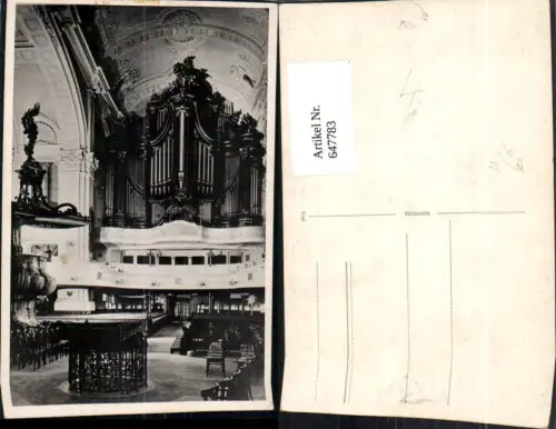 647783,Foto Ak Orgel Kirche Inneres