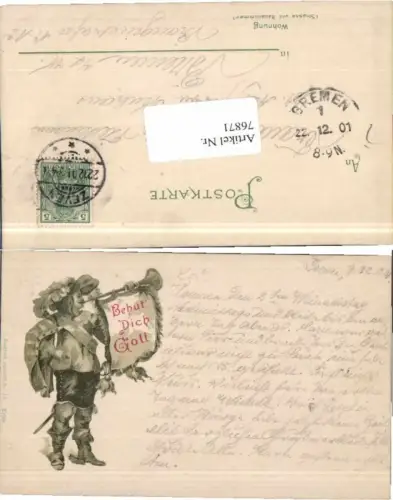 76871,Litho Trompeter Trompete Husar