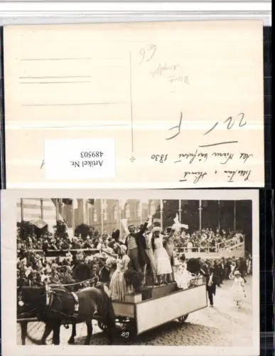 489503,Foto AK Wiener Sängerfest 1930 Festzug Parade Wagen Pferde