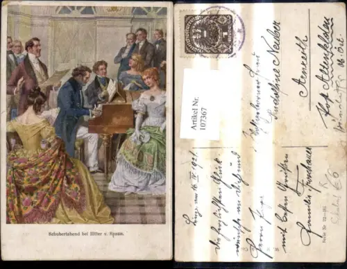 107367,Künstler Ak H. Schubert Schubertabend b. Ritter v. Spaun