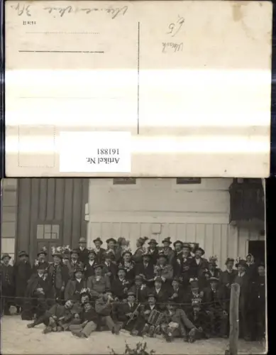 161881,Foto Ak Gruppenbild Männer Tracht Musik