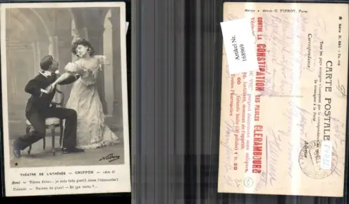 168969,Theatre de L Athenee Chiffon Acte II Rene Yolande Frau u. Mann