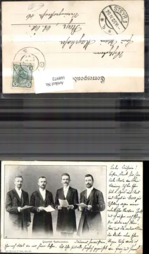 168972,Quartett Rathschüler Männer Singen Notenblatt