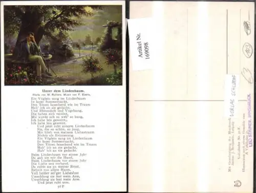169098,Unter d. Lindenbaum Worte v. M. Rüthers Musik v. F. Eberle