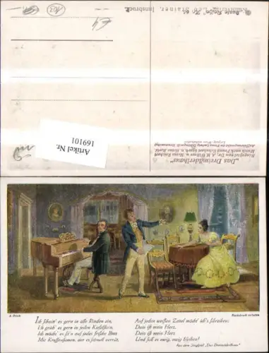 169101,Franz Schubert Das Dreimäderhaus Ich schnitt es gern i. Alle Rinden ein sign A. Broch