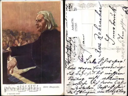 175285,Liszt Rhapsodie Notenzeile sign O. Friedrich