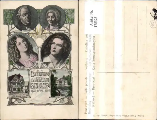 175325,Friedrich Schiller z. 100 Todestage 9. Mai 1905
