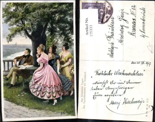 175333,Aus Schuberts Tagen Die Tschöllmäderln b. Schubert sign A. Hartmann