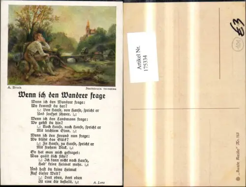 175334,A. Broch Wenn ich d. Wandrer frage Text A. Lenz