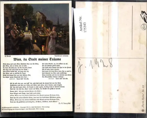 175343,A. Broch Wien du Stadt meiner Träume Text Dr. R. Sieczynski