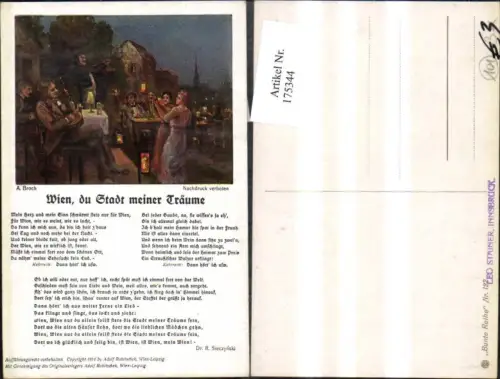 175344,A. Broch Wien du Stadt meiner Träume Text Dr. R. Sieczynski