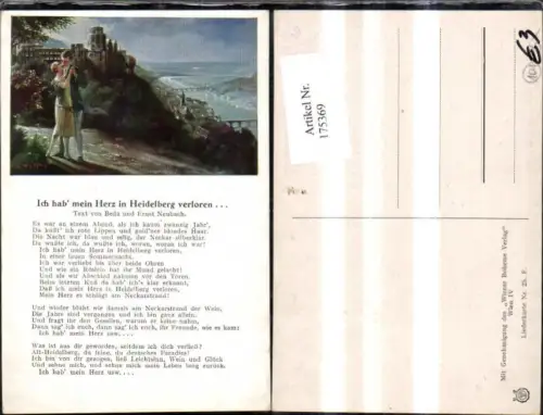 175369,Ich hab mein Herz in Heidelberg verloren v. Beda u. Ernst Neubach Frau tanzt m. Mann