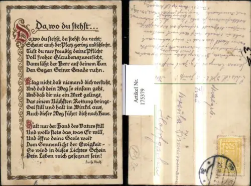 175379,Da wo du stehst v. Luise Rolf