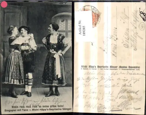 189285,Singspiel Tanz Michl Häpps Bayrische Sänger Frauen i. Tracht Typen