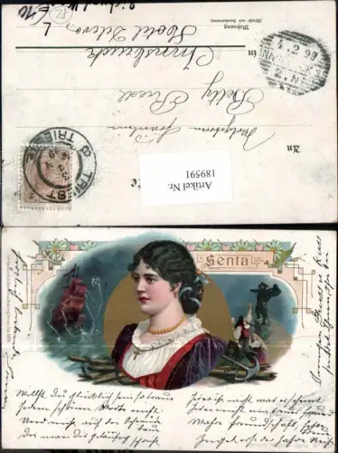 189591,Tolle Litho Senta Richard Wagner Serie VIX pub Brüning 6994 Hanau
