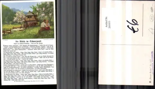 201055,Die Mühle i. Schwarzwald Künstler Ak A. Broch Liedtext
