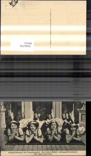 205351,Damen-Gesang u. Tanz-Quartett „Die flotten Mädel“ Rheingold-Burlesken Dir. Bach-Reymund Frauen in Kostüm