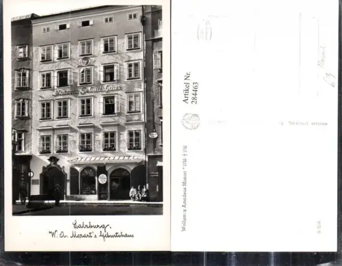 284463,Foto Ak Musik Mozart Geburtshaus Salzburg
