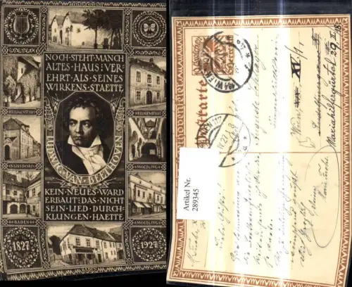 289345,Mehrbild Ak Ludwig van Beethoven Musik Häuser Heiligenstadt Mödling Baden