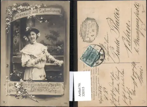 320315,Frau Maienzeit u. Liebestraum Notenzeile Musik pub NPG 416/1