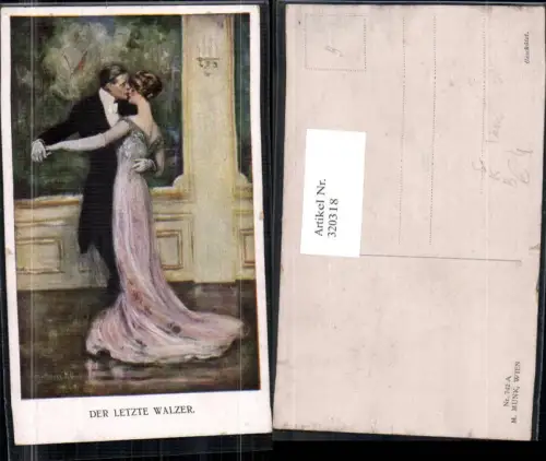 320318,Künstler Ak Clarence F. Underwood Der Letzte Walzer Tanzen Musik pub M. Munk 742A